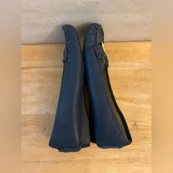 Michael Kors Hamilton Leather Loafers Metallic Gold-Decorative Lock - Picture 8 of 12